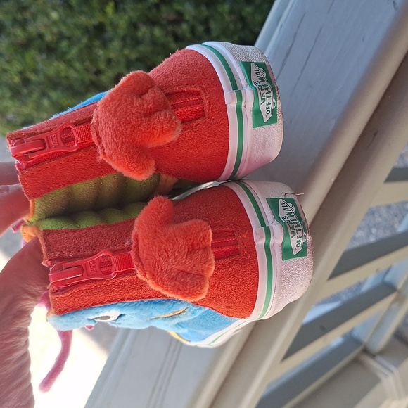 RARE Collab Sesame Street x Vans US Kids Size 2 Sk8-hi Zipper Heel Sneakers - Picture 6 of 10